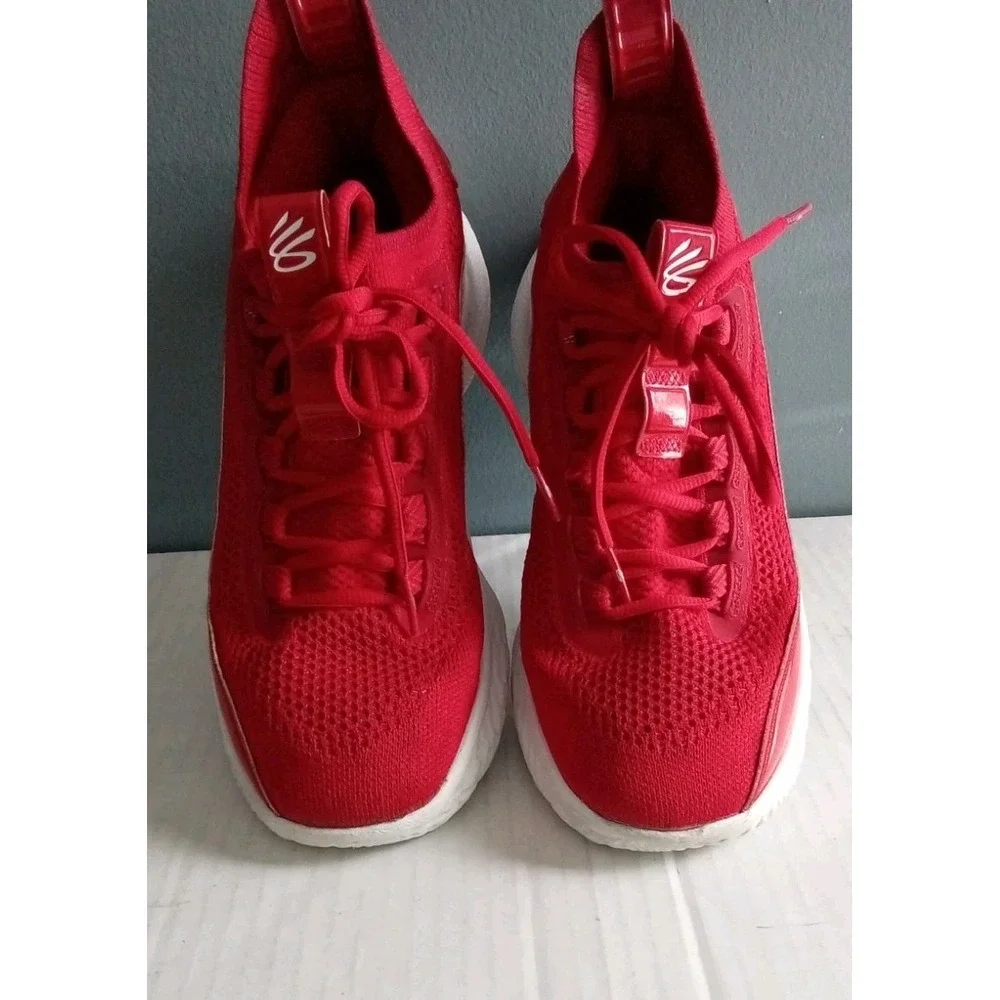 Under Armour Curry Flow 8 Red Basketball‎ Shoes Cushioned Sneakers